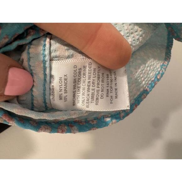 Chubbies Tiny Oysters Blue and Pink Performance Polo Size Small - Picture 6 of 6